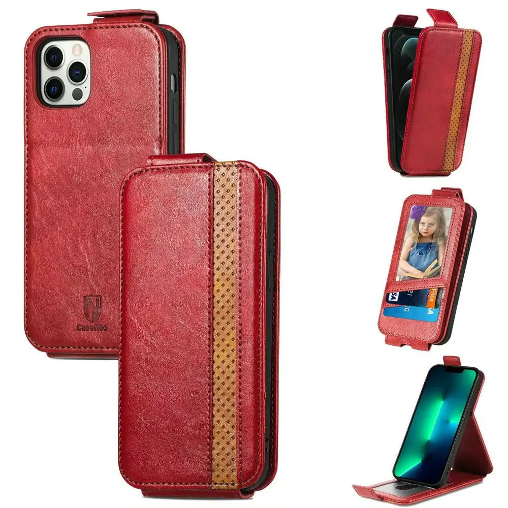 Flip Vertical Leather Google Case - DealJustDeal