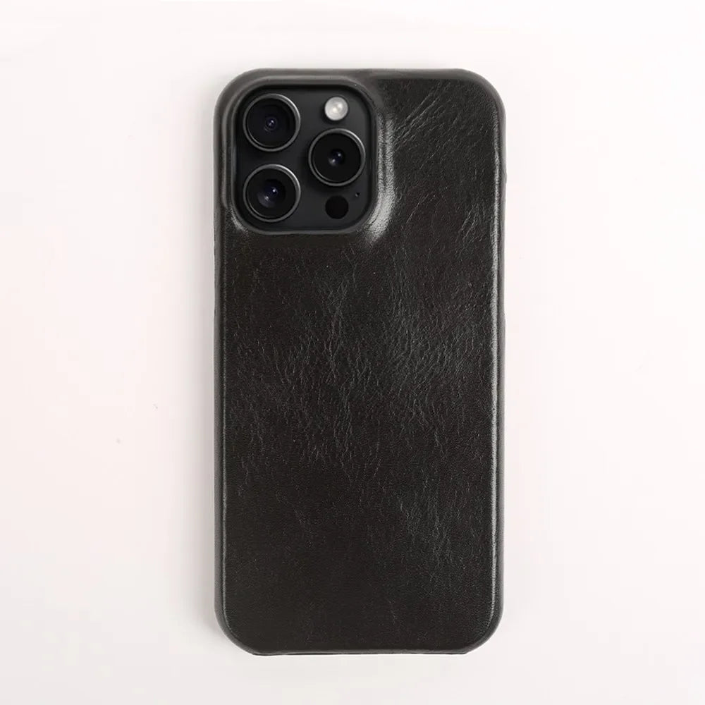 Vintage Genuine Leather Cover iPhone Case - DealJustDeal