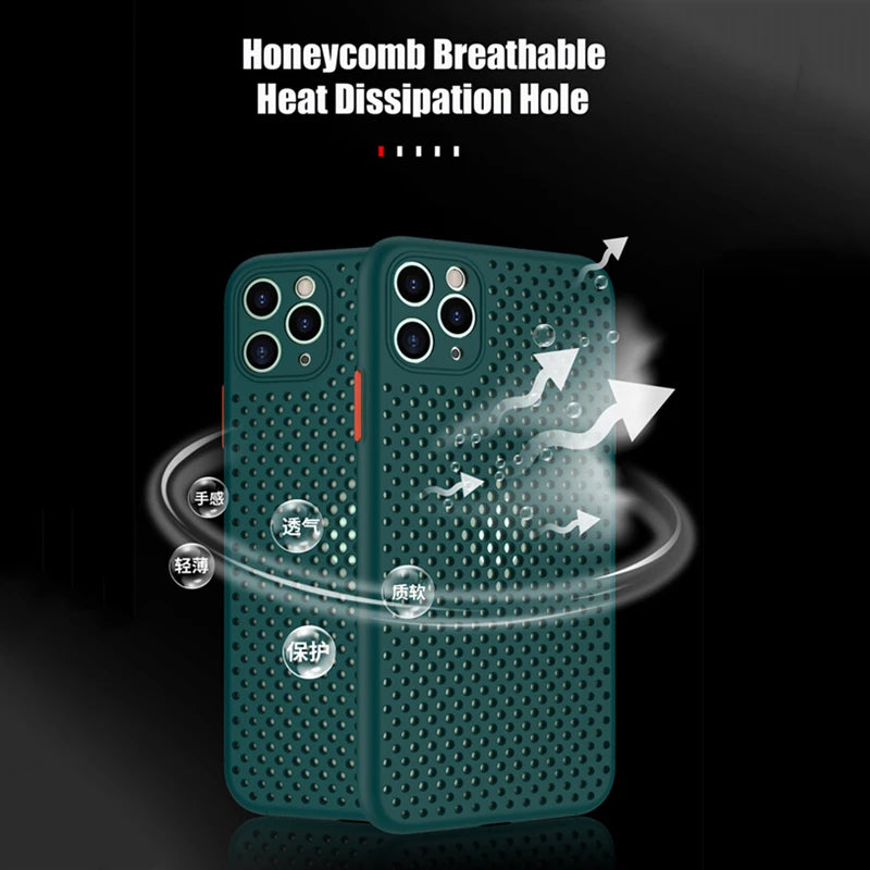 Breathable Ultra-thin Heat Dissipation Soft Silicone iPhone Case - DealJustDeal