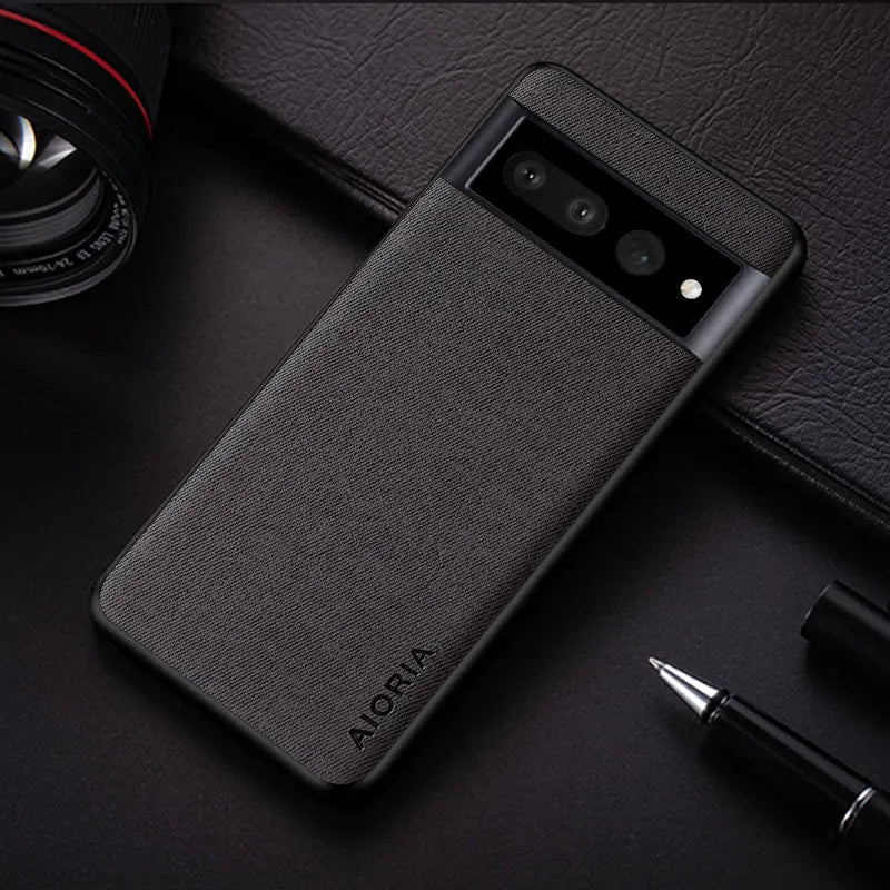 Textile Leather google Case - DealJustDeal