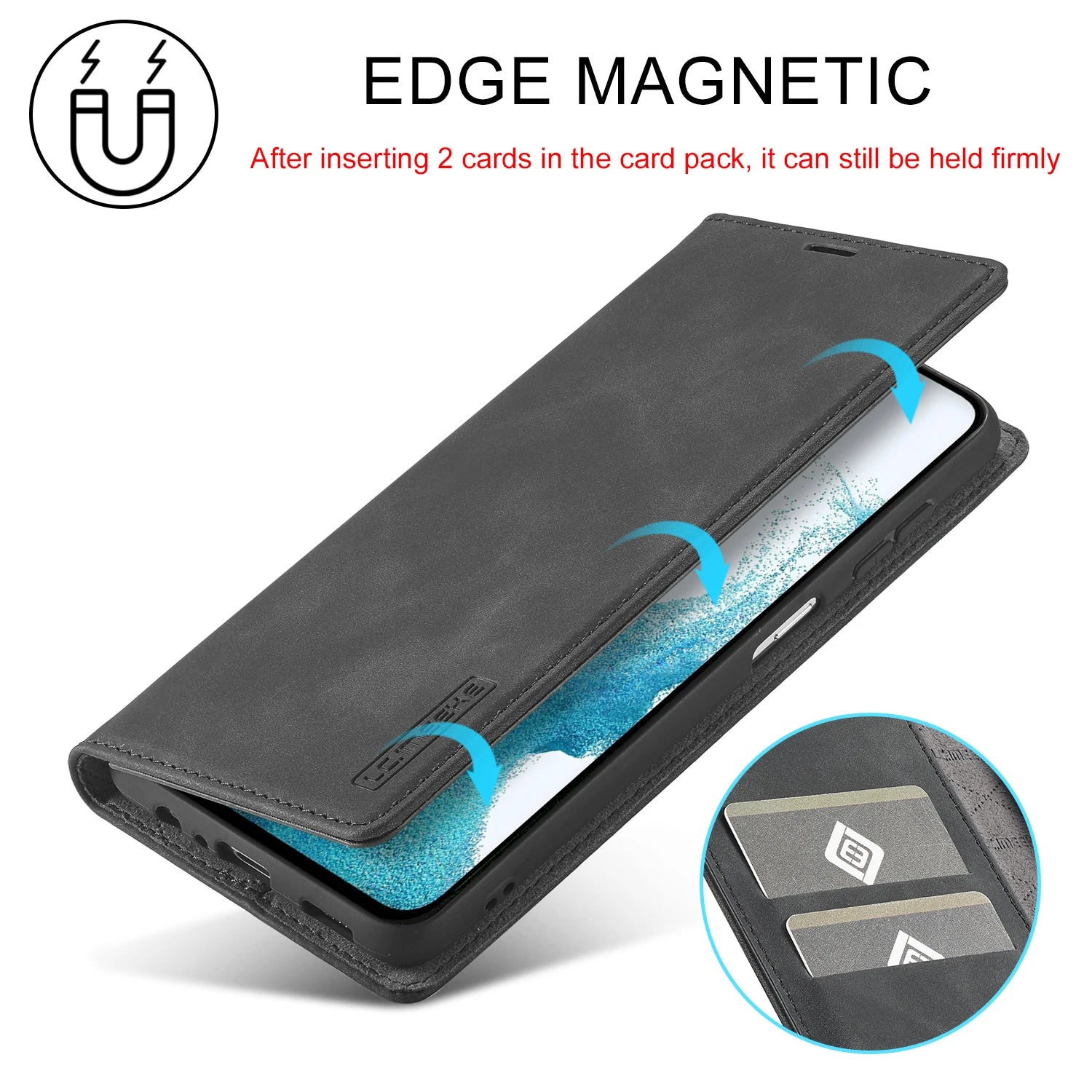 Magnetic Flip Wallet Leather Galaxy S Case - DealJustDeal