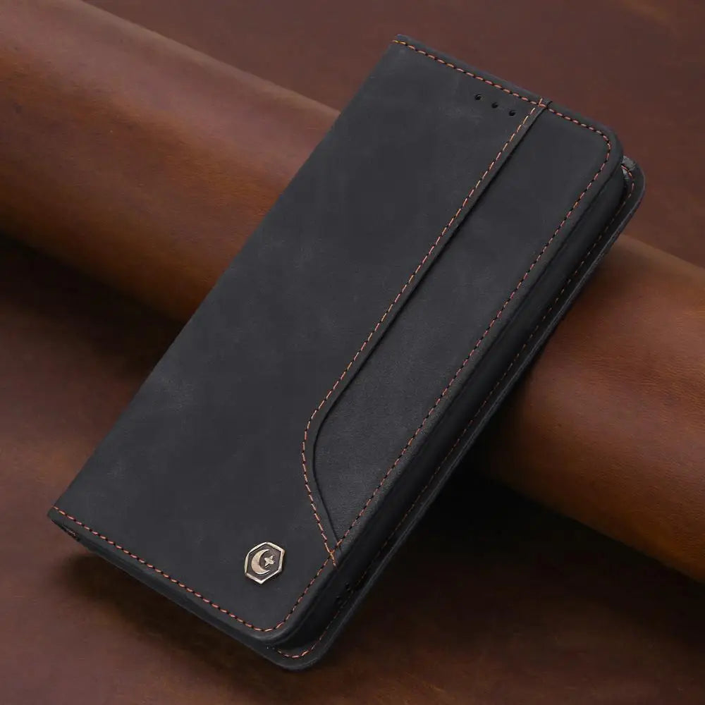 Magnetic Flip Wallet Leather Galaxy A Case - DealJustDeal