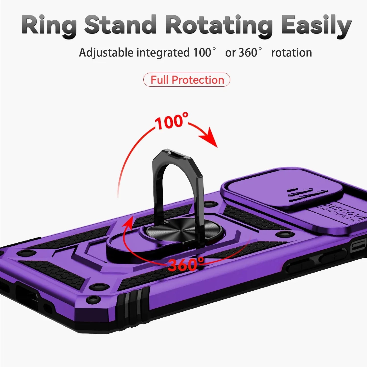 360 Degree Swivel Ring Fall Prevention Car Magnetic Suction iPhone Case - DealJustDeal