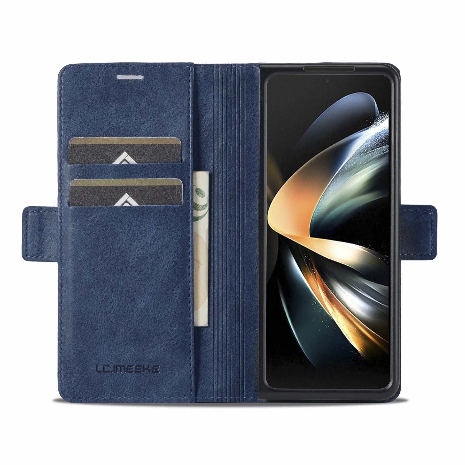 Magnetic Protective Cards Slot Wallet Leather Galaxy Z Fold Case - DealJustDeal