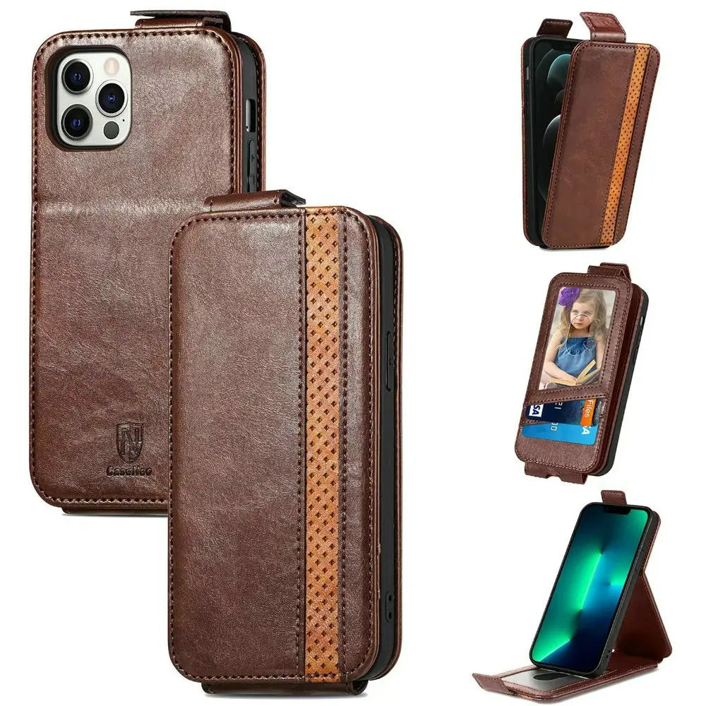 Flip Vertical Leather Google Case - DealJustDeal