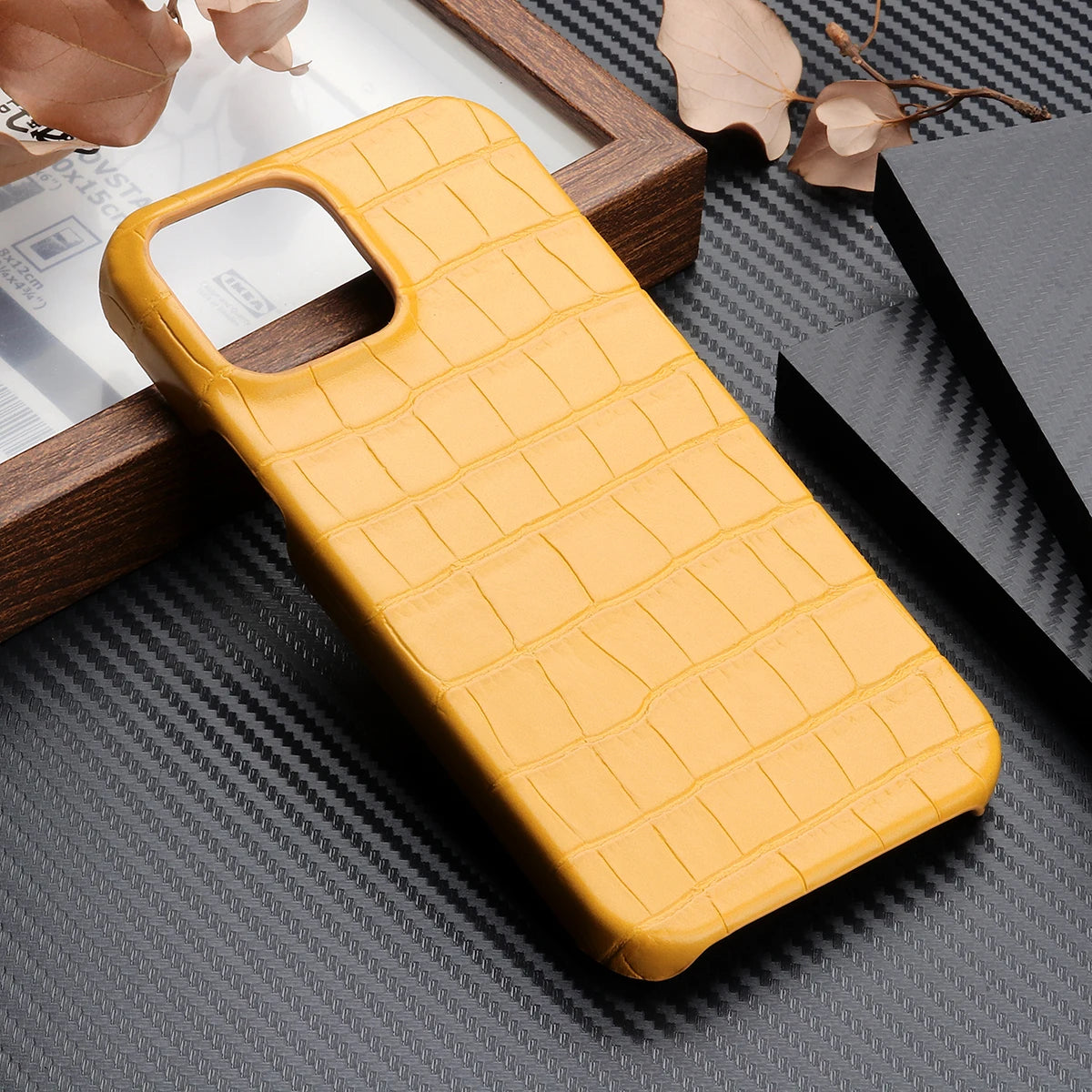 Crocodile Grain Leather iPhone Case - DealJustDeal