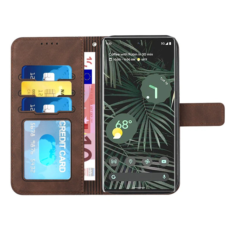 Matte Leather Wallet Google Case - DealJustDeal