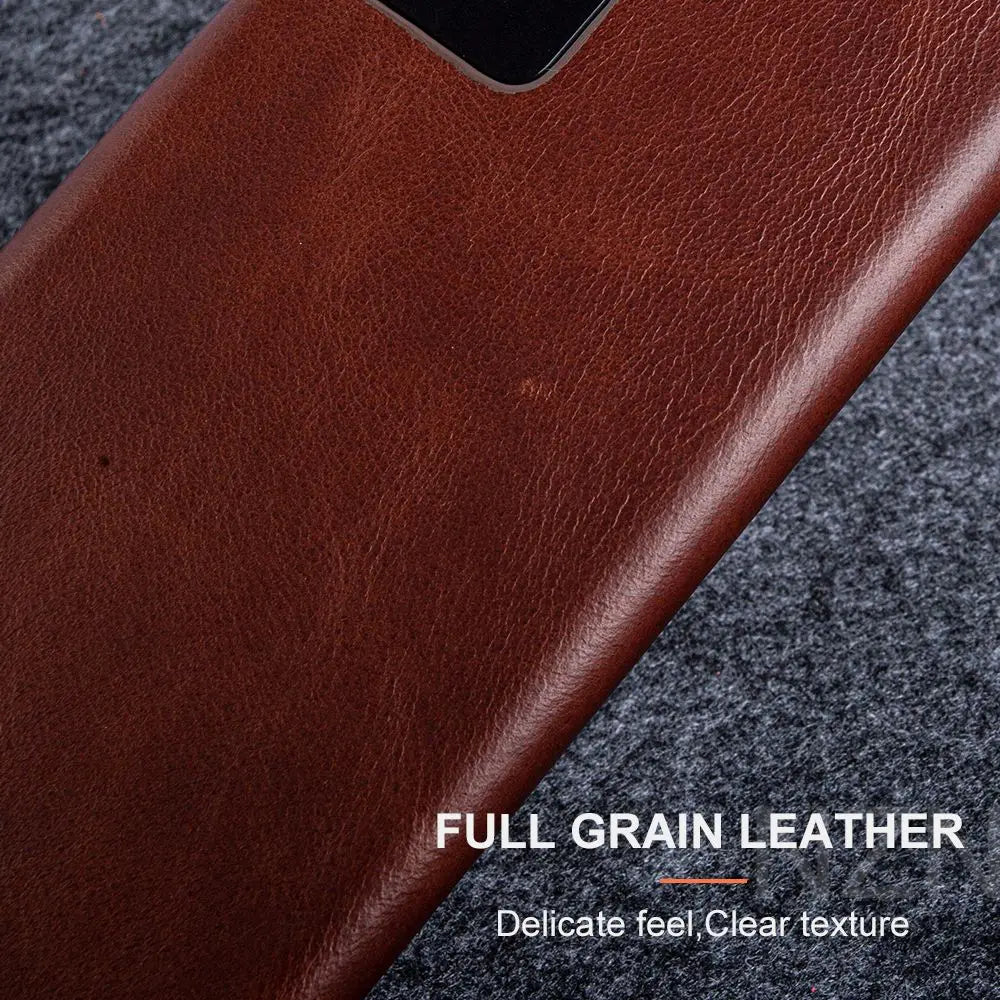 Luxury Oil Wax Genuine Leather Galaxy A, Note and S Case - DealJustDeal