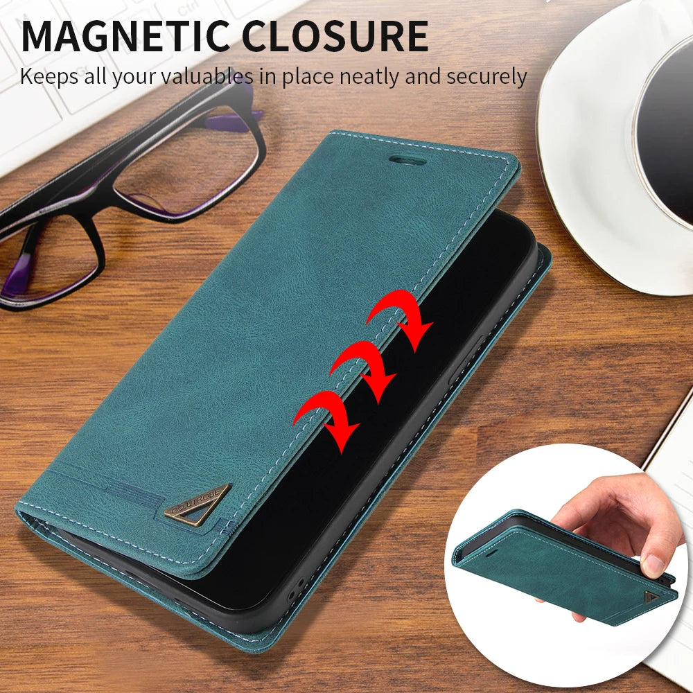 Wallet Card Leather Flip Galaxy A Case - DealJustDeal