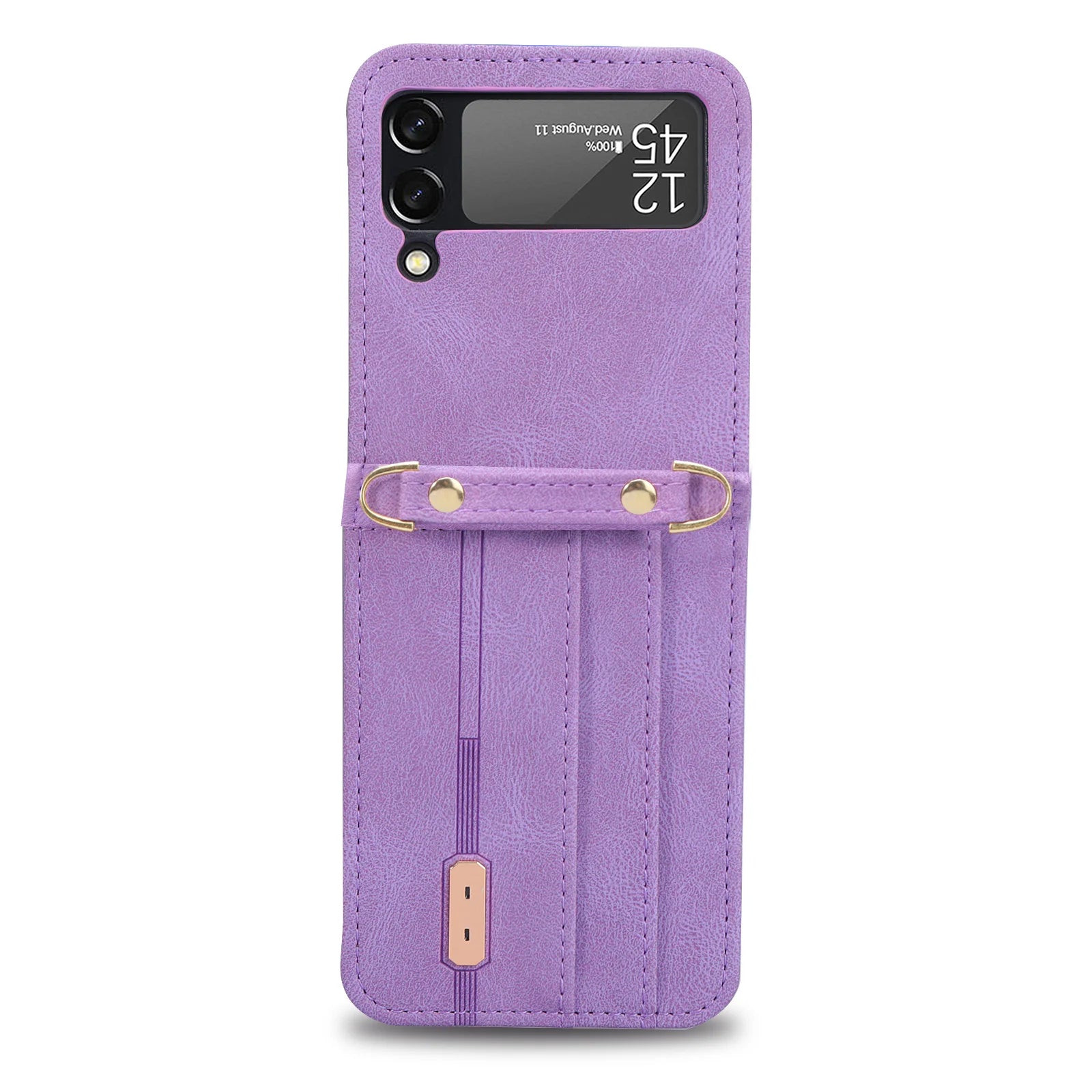 Leather Card Slot Galaxy Z Flip Case - DealJustDeal