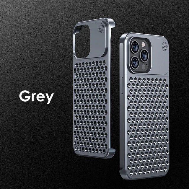 Fragrance Rimless Hollow Aluminum Heat Dissipation Shockproof iPhone Case - DealJustDeal