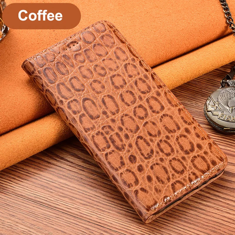 Flip Cowhide Genuine Leather Galaxy A Case - DealJustDeal