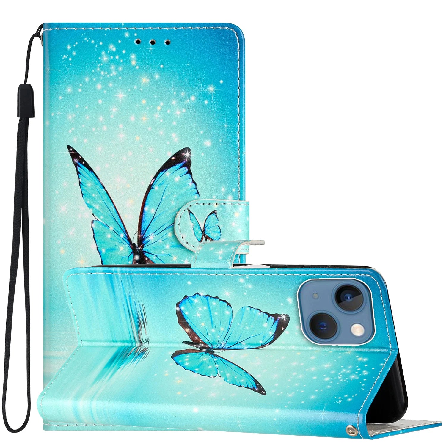 Butterfly Pattern Wallet Flip Magnetic Leather Google Case - DealJustDeal