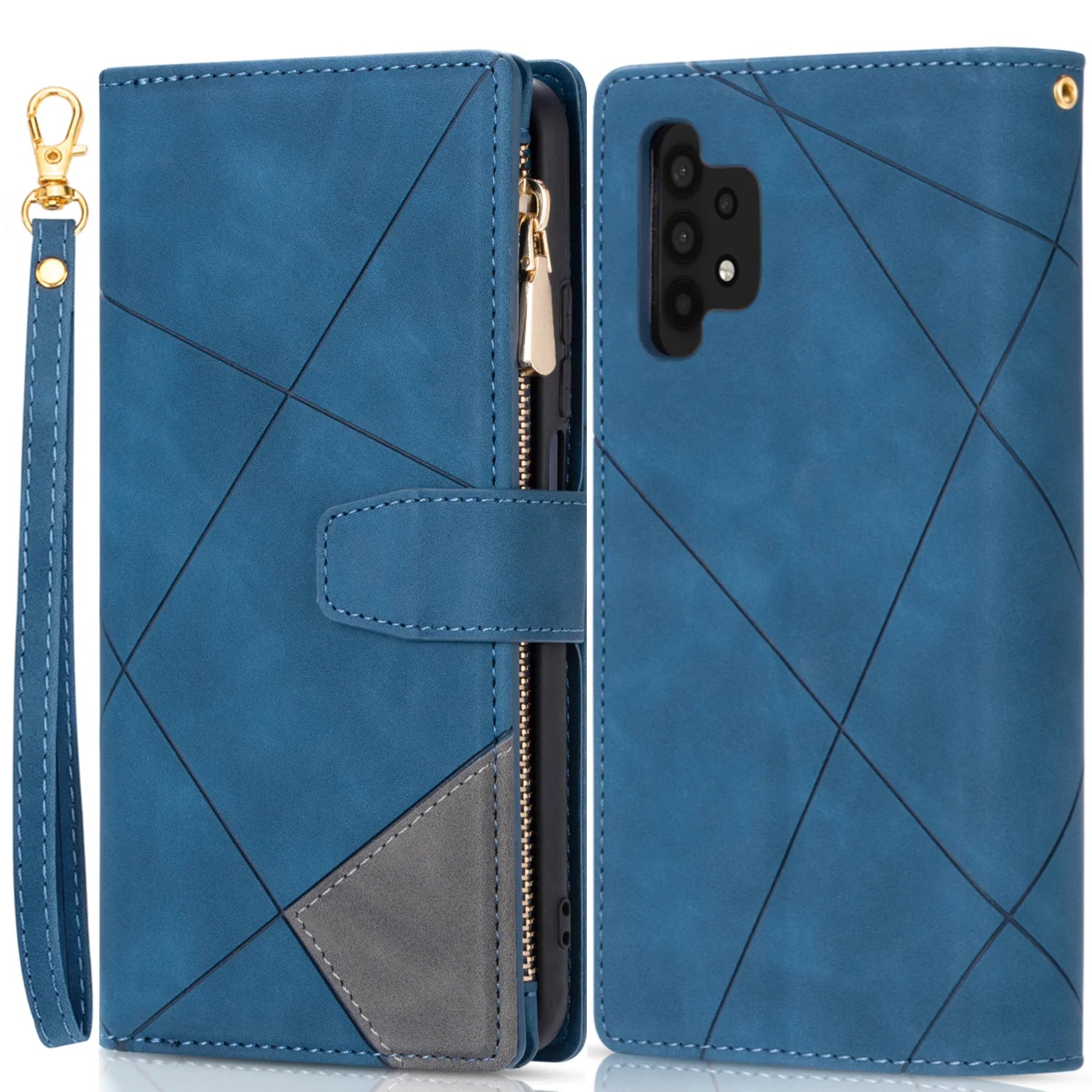 Card Slot Wallet Zipper Leather Flip Galaxy A, F and M Case - DealJustDeal