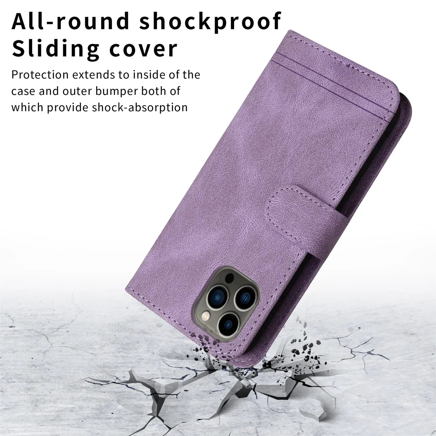 Magnetic Wallet Leather Flip Phone iPhone Case - DealJustDeal