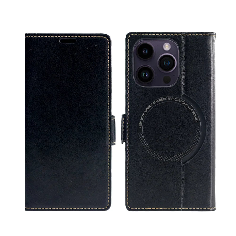 PU Leather Magsafe Flip Google Case - DealJustDeal