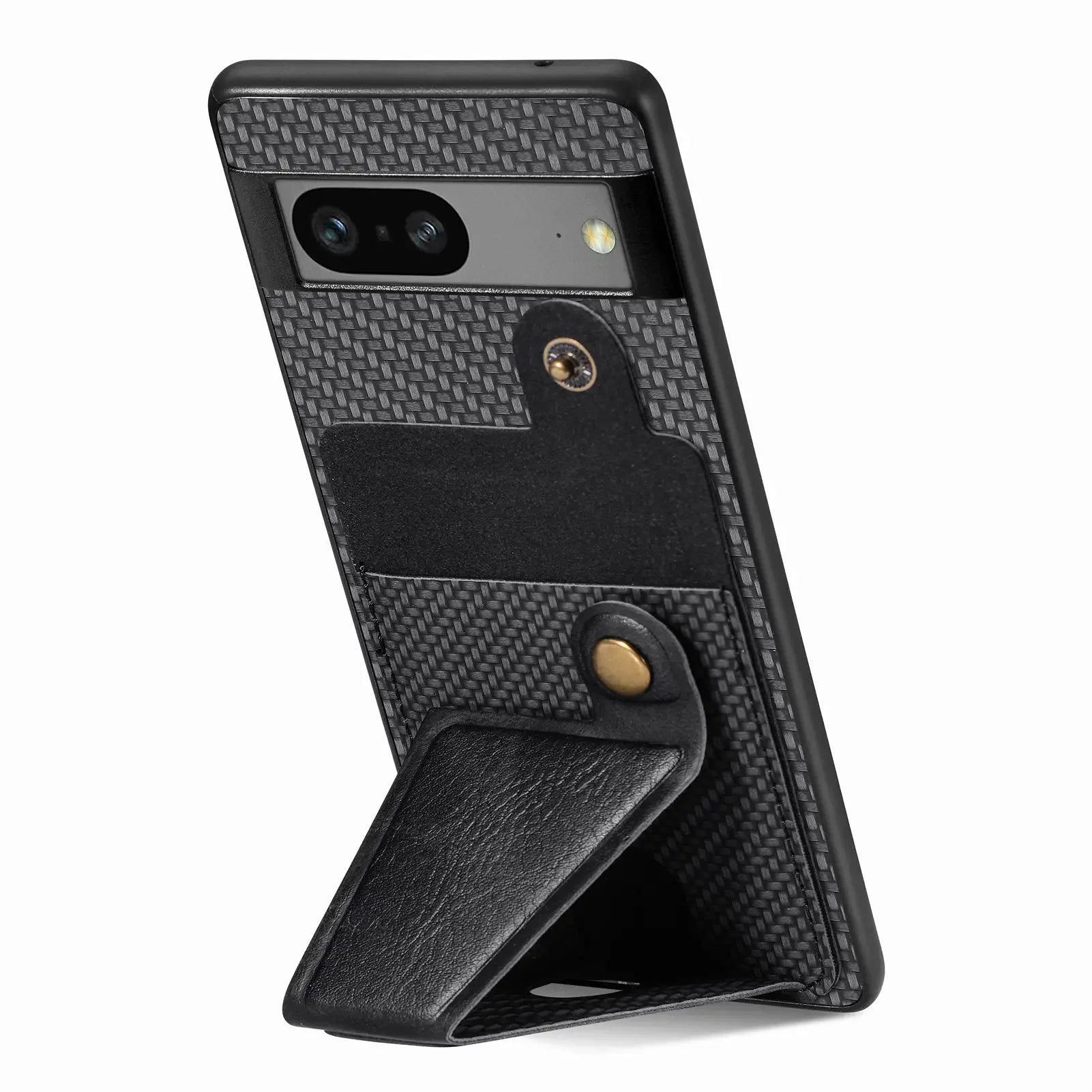 Carbon Fiber pattern Flip Stand Magnetic Wallet Google Case - DealJustDeal