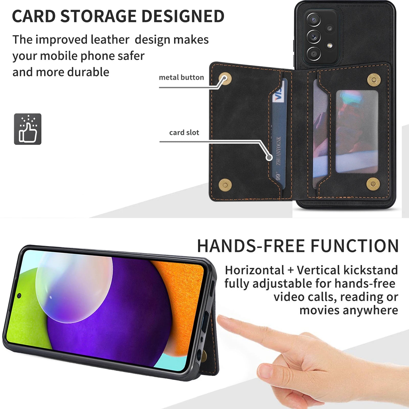 Wallet Flip Card Slot Holder Galaxy A and Note Case - DealJustDeal