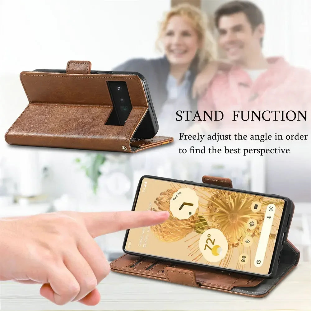 RFID 360 Protect Flip Leather Google Case - DealJustDeal