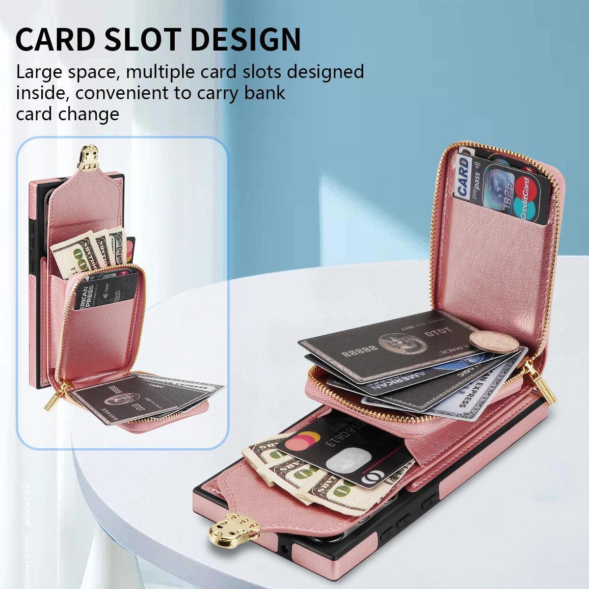 Card Slot Holder Wallet Leather Galaxy S Case - DealJustDeal