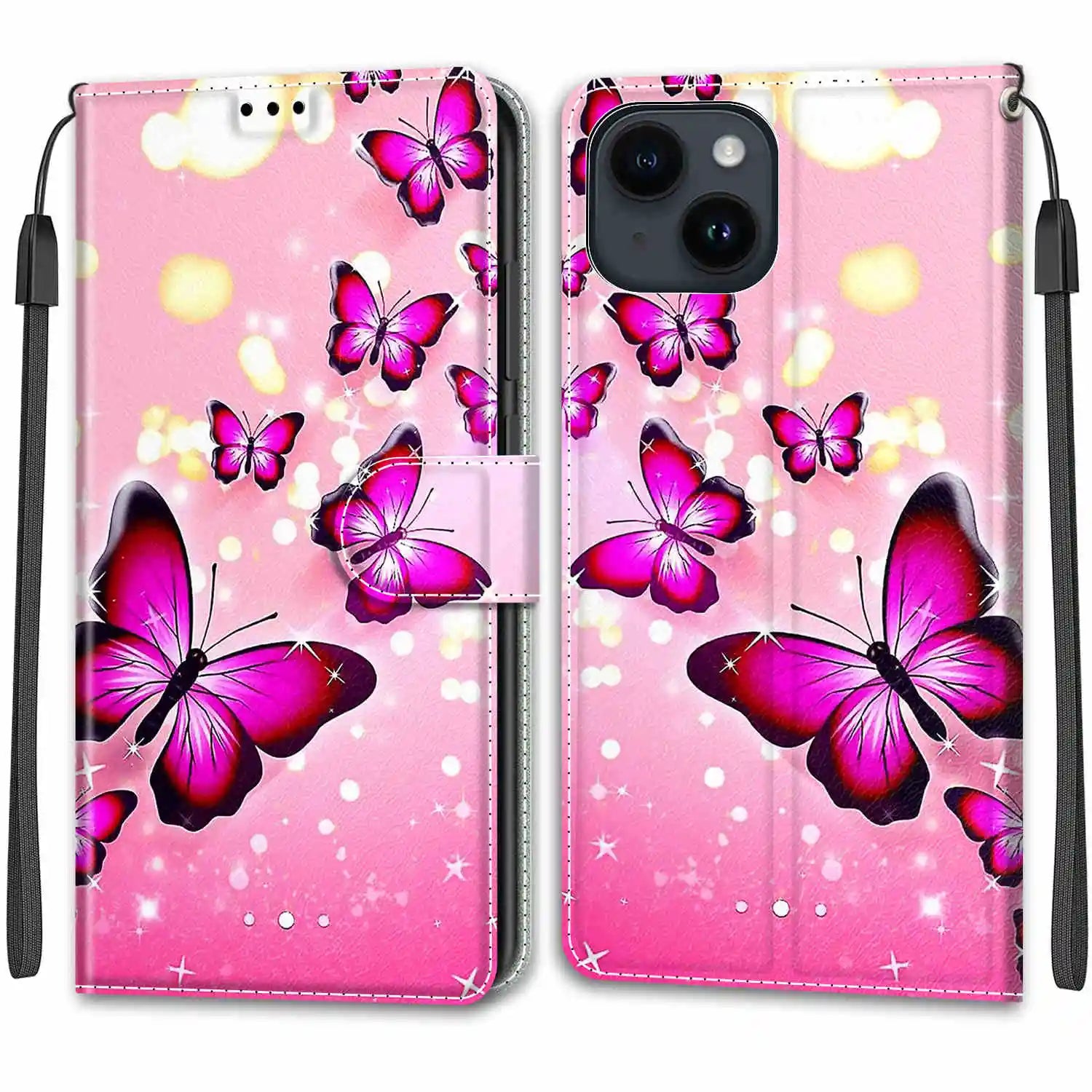 Butterfly Pattern Wallet Flip Magnetic Leather Google Case - DealJustDeal