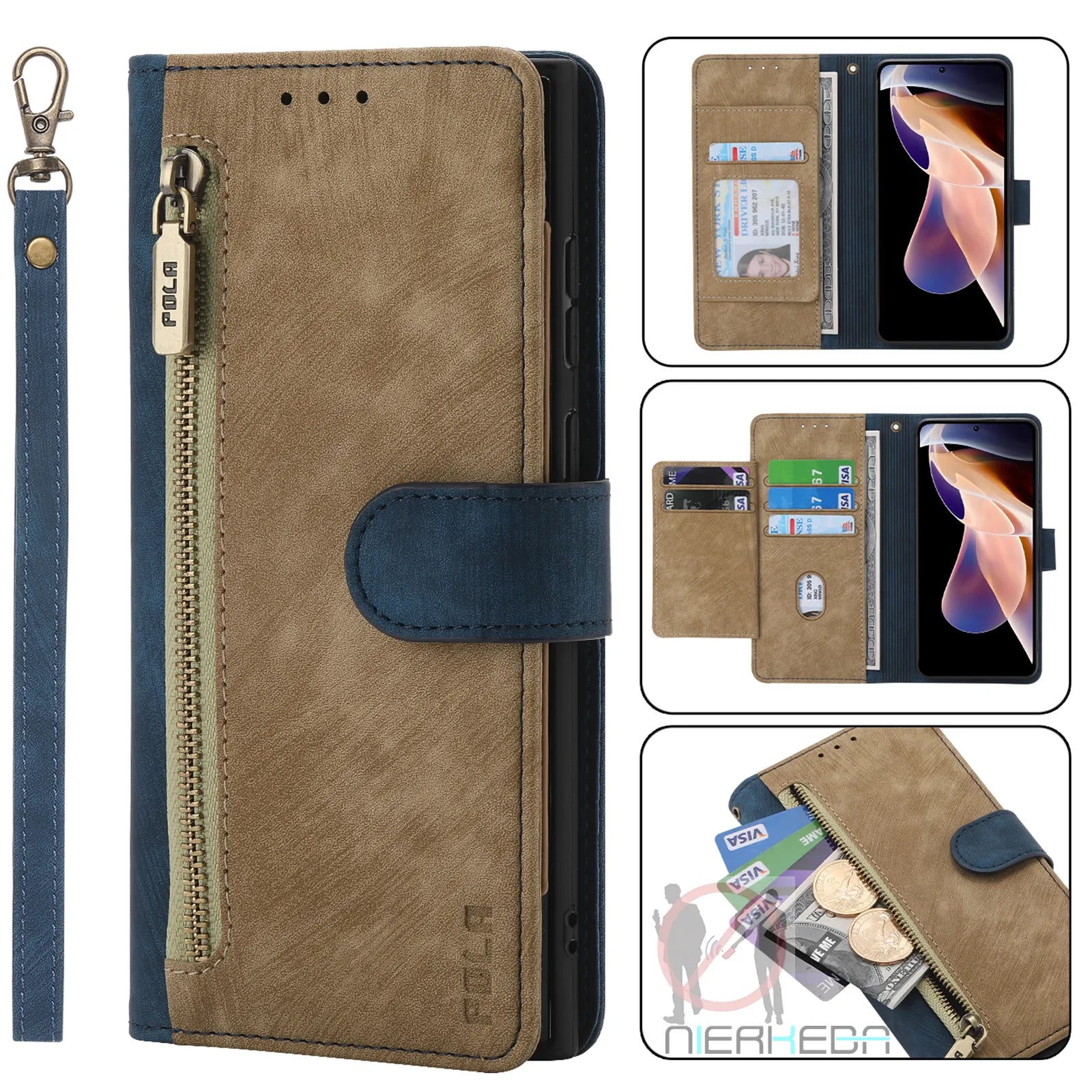 Anti-Theft Brush Wallet Google Case - DealJustDeal