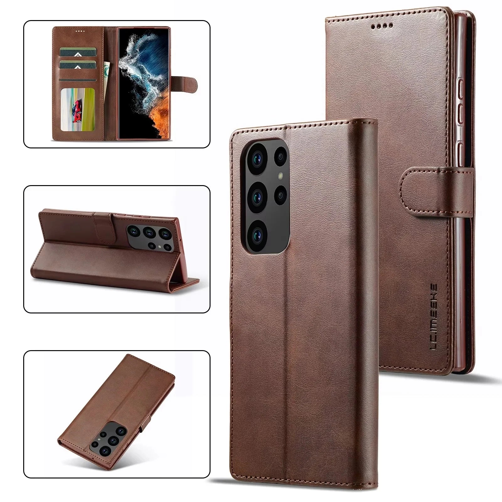 Flip Wallet Leather Galaxy M and S Case - DealJustDeal