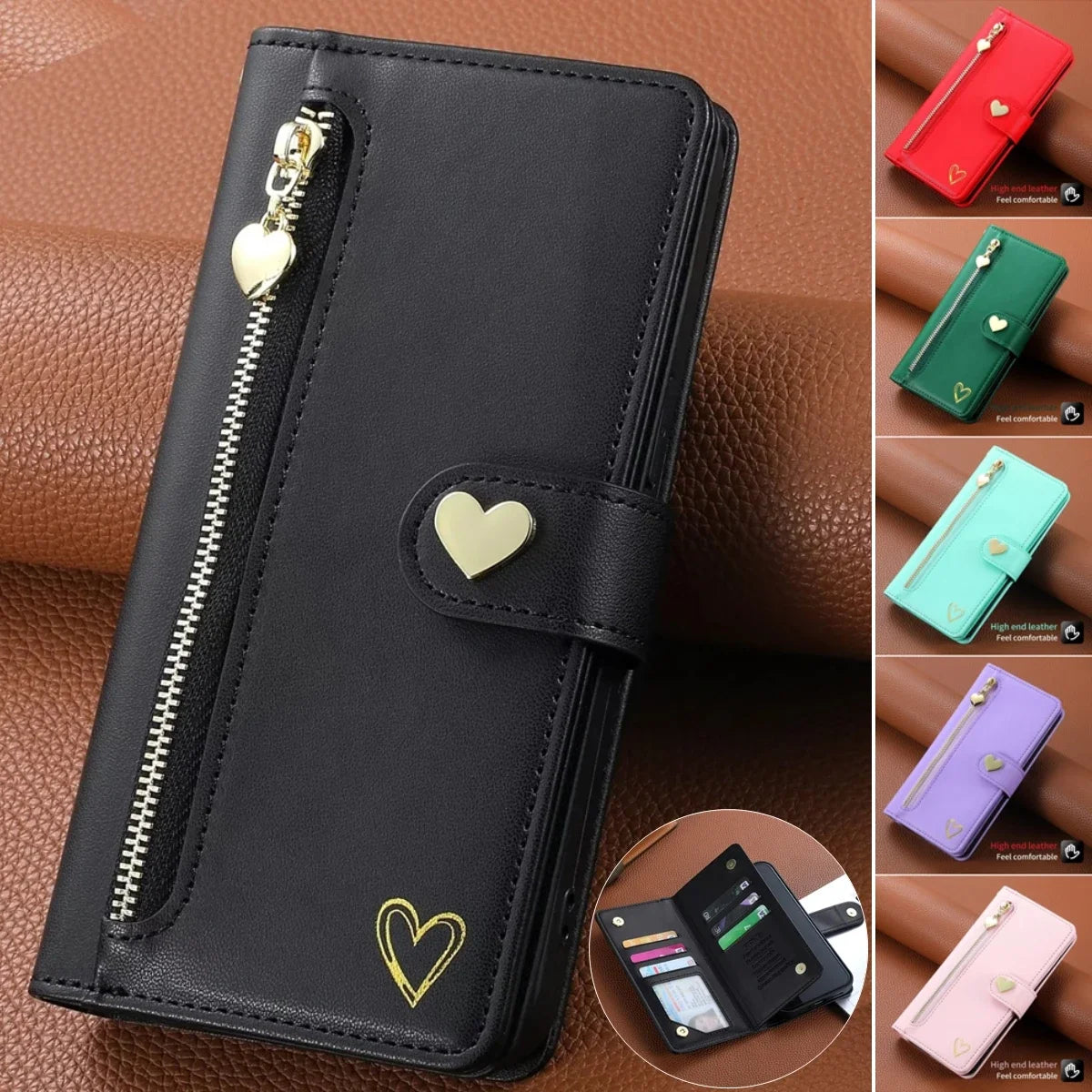 Flip Lanyard Stand Wallet Card Leather Galaxy Note and S Case - DealJustDeal