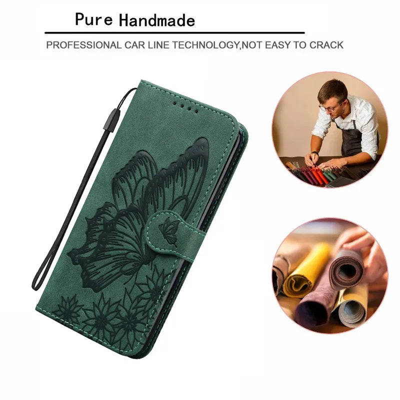 Butterfly Wallet Flip Leather Galaxy S Case - DealJustDeal