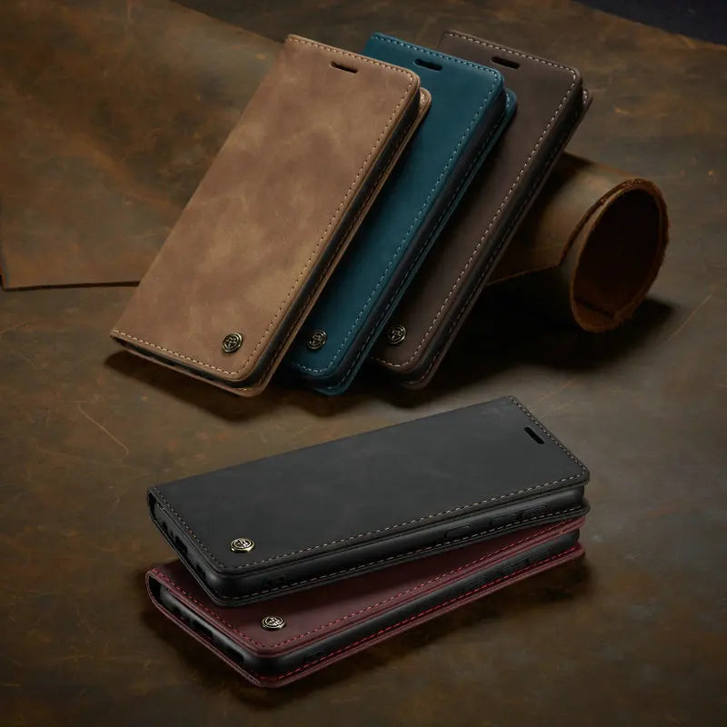 Magnet Flip Wallet Leather Galaxy A and M Case - DealJustDeal