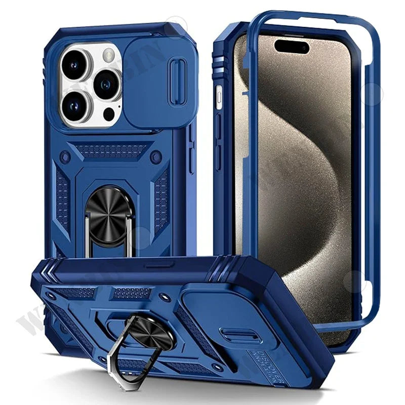 Heavy Duty with Camera 360 Degree Kickstand iPhone Case - DealJustDeal