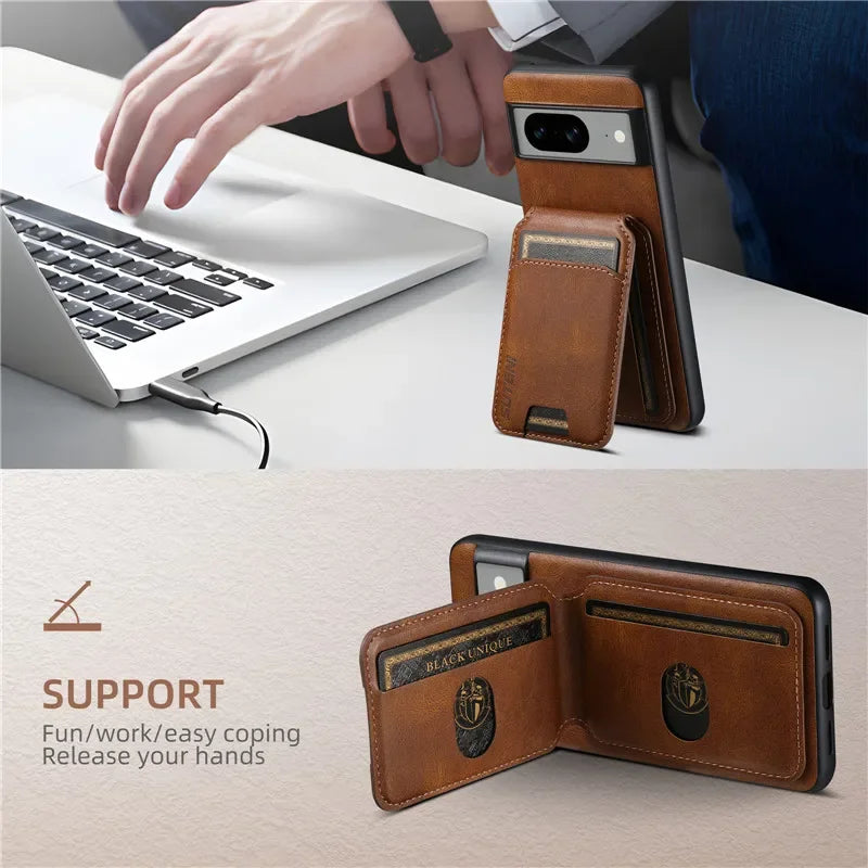 Magnetic Flip Leather Wallet Google Case - DealJustDeal