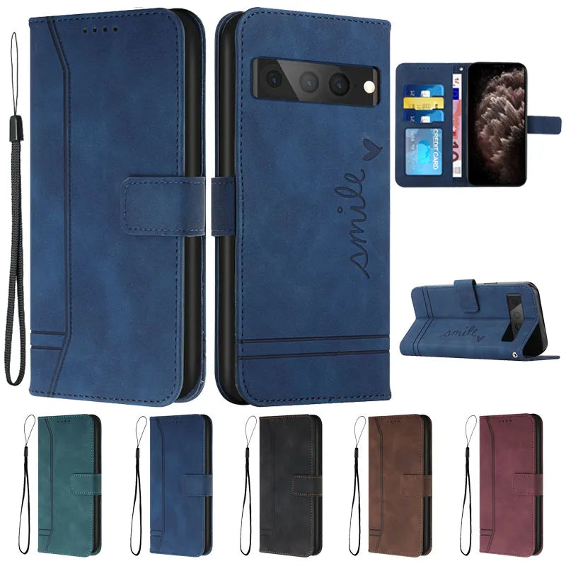 Leather Wallet Flip Book Google Case - DealJustDeal