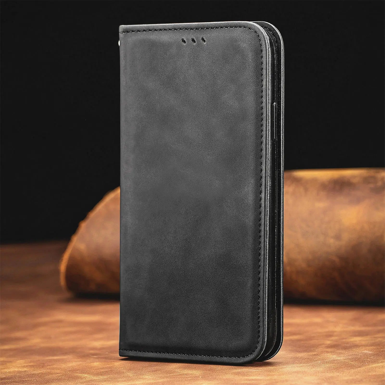 Business Flip Wallet Leather Galaxy A, M, Note and S Case - DealJustDeal