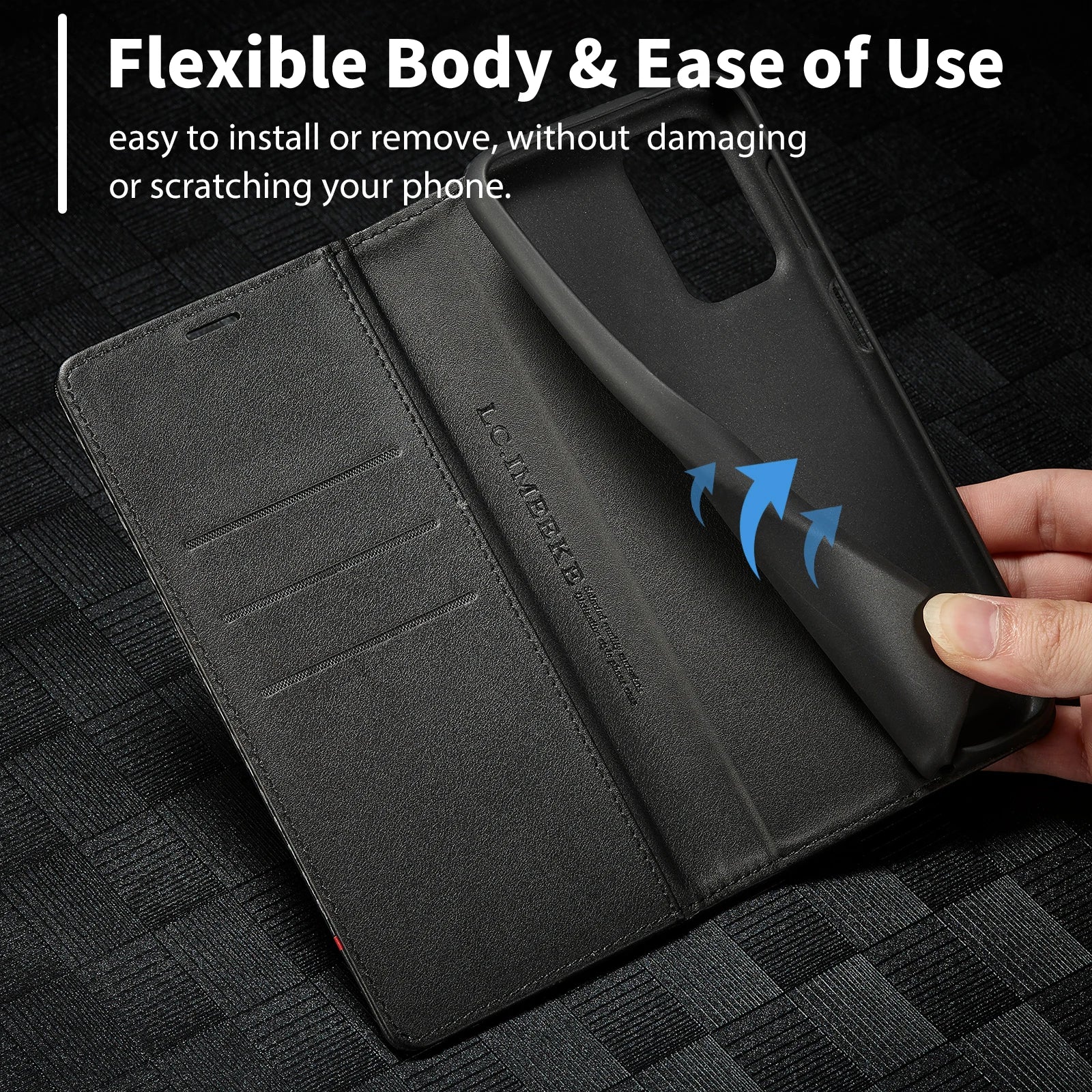 Flip Wallet Carbon Fiber Leather Galaxy A, M and S Case - DealJustDeal