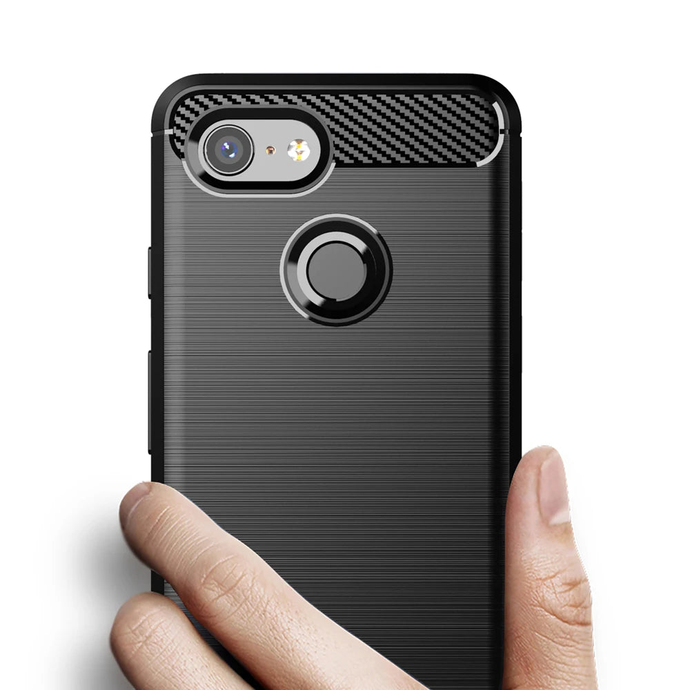 TPU Soft Shockproof Carbon Fiber Google Case - DealJustDeal