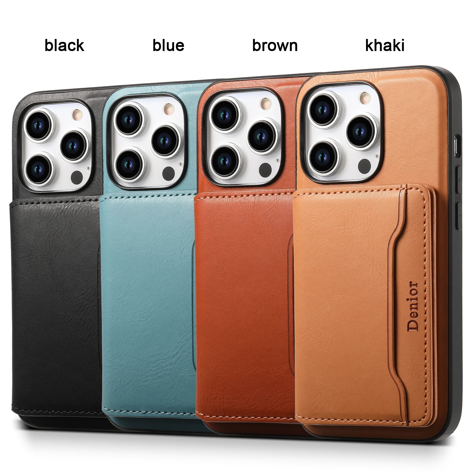 2in1 Magnetic Magsafe Cowhide Leather iPhone Case - DealJustDeal