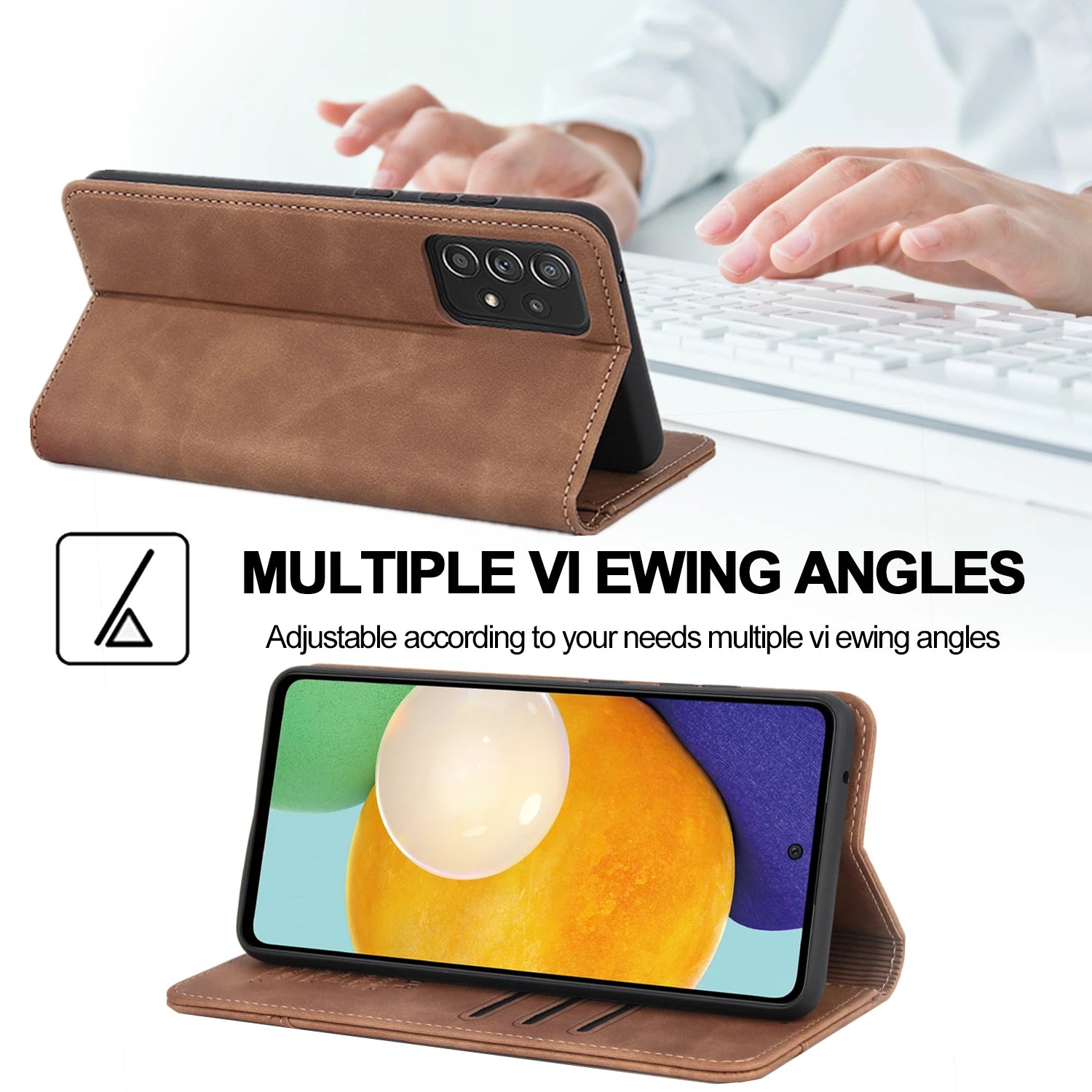 Magnetic Flip Wallet Leather Galaxy A and M Case - DealJustDeal