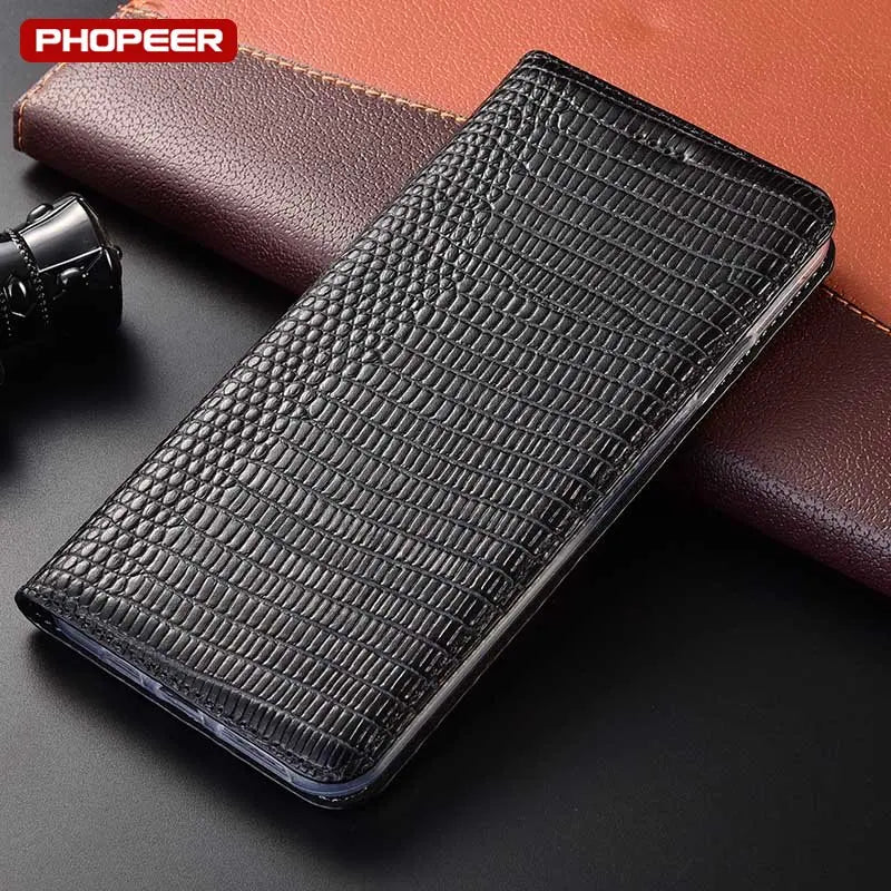 Lizard Grain Genuine Leather Google Case - DealJustDeal