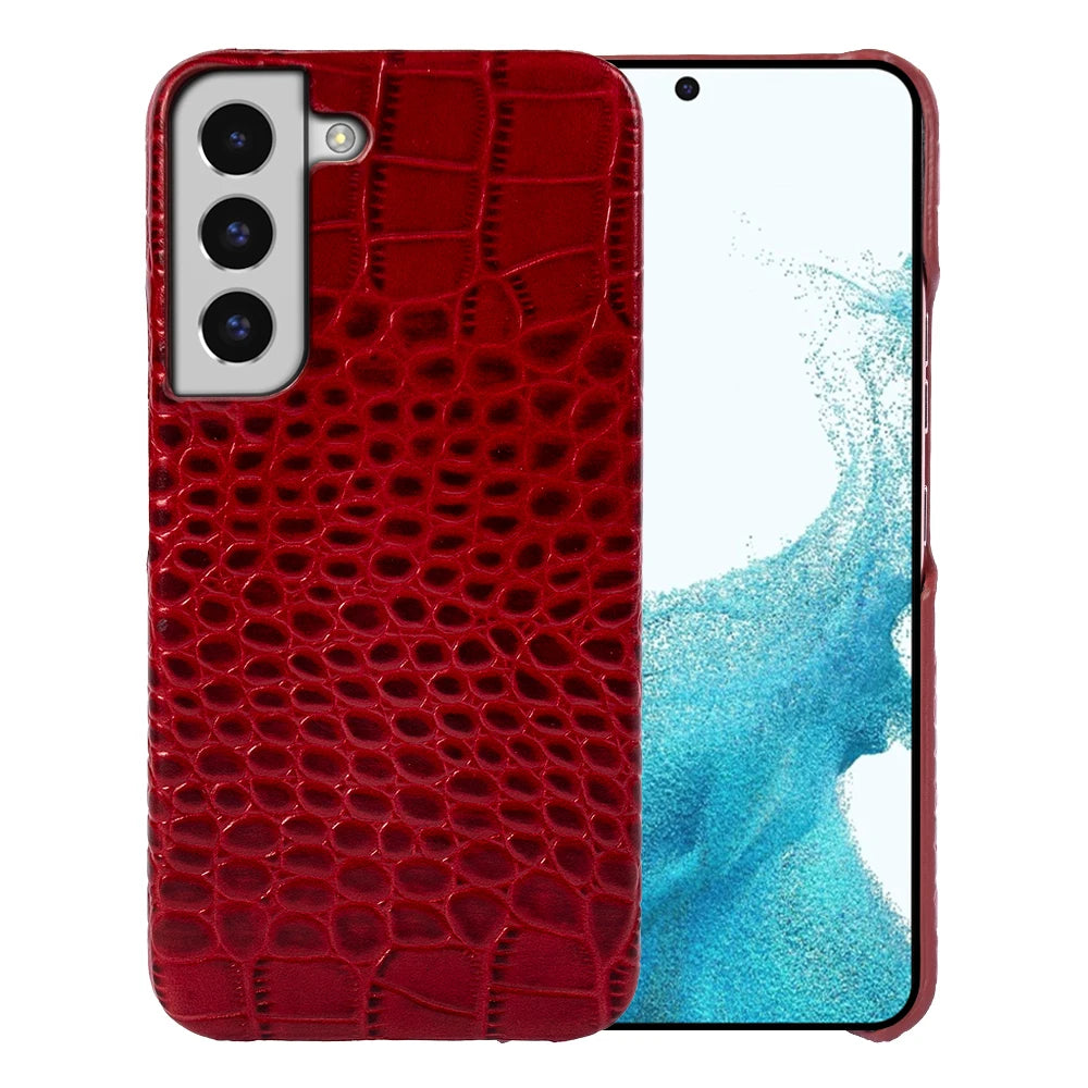 Crocodile Pattern Genuine Leather Galaxy Case - DealJustDeal