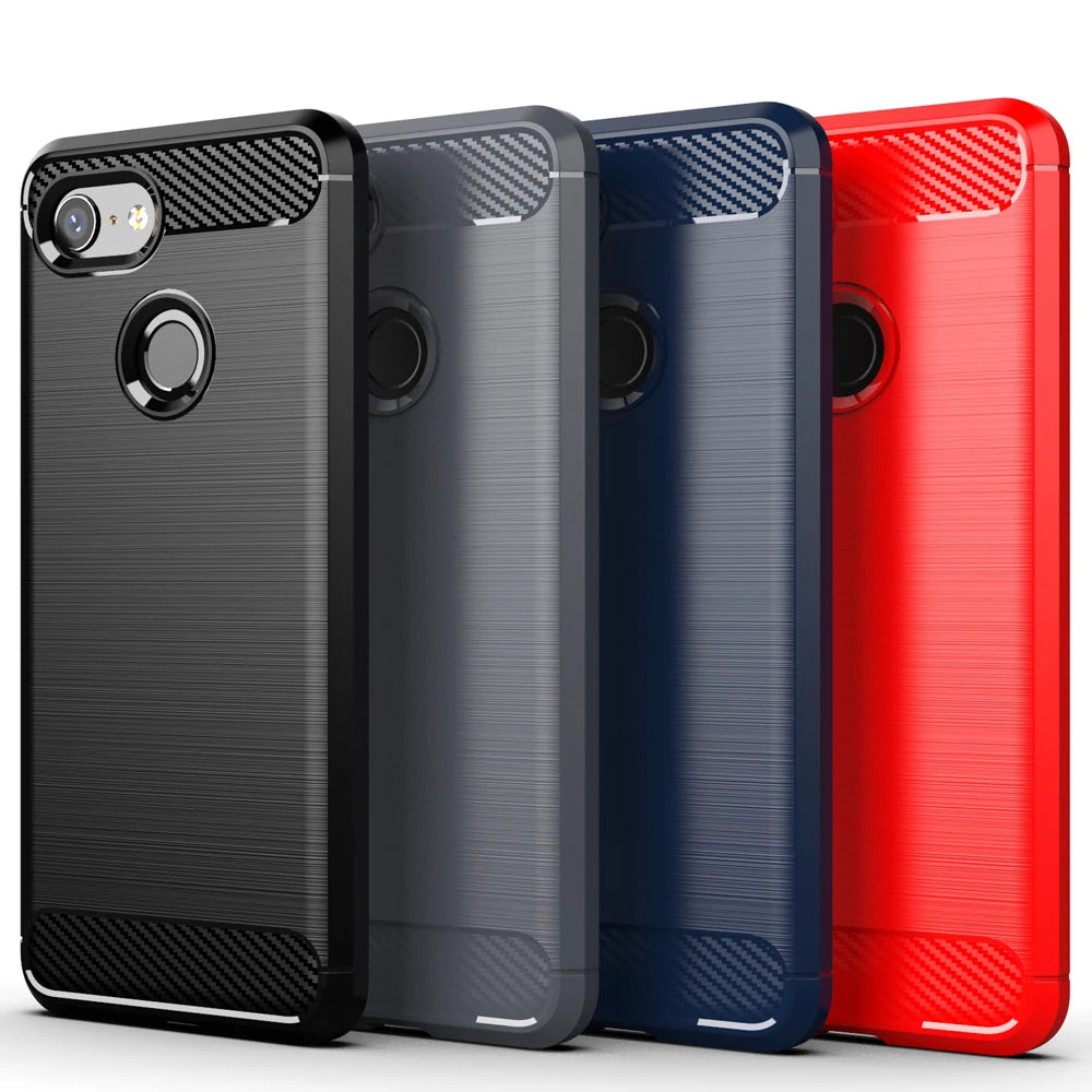 TPU Soft Shockproof Carbon Fiber Google Case - DealJustDeal