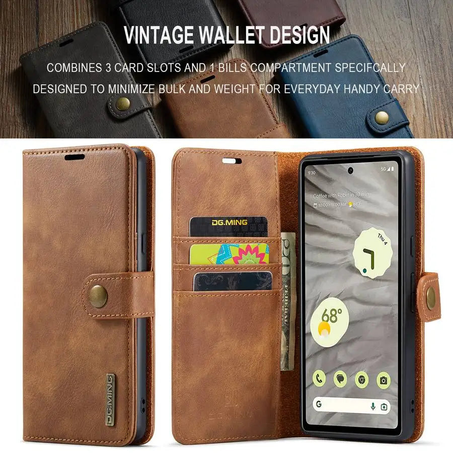 Detachable Magnetic Leather Wallet Google Case - DealJustDeal