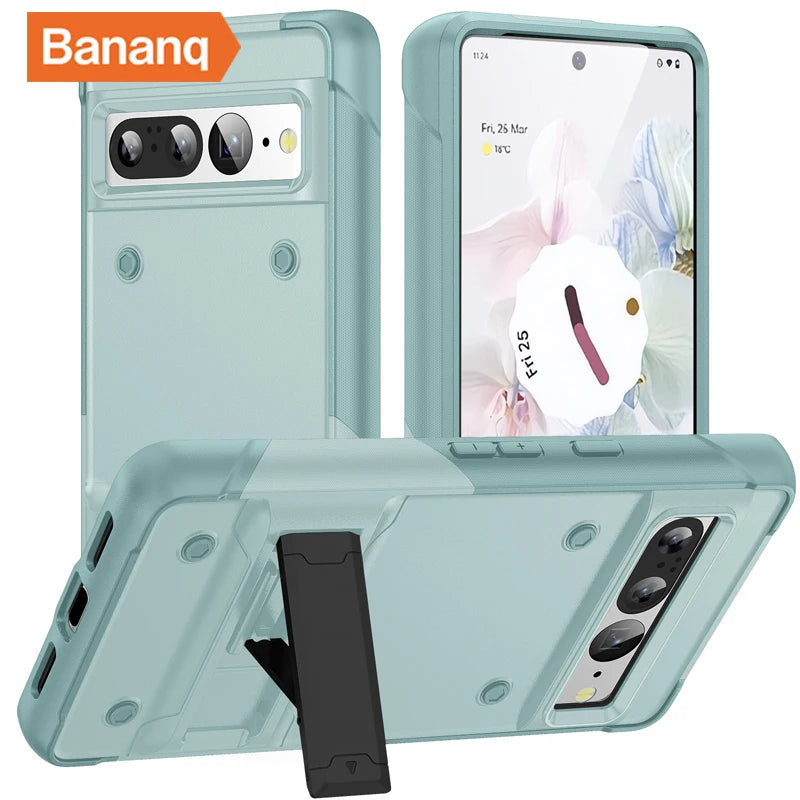 TPU Bumper Invisible Kickstand Armor Stand Google Case - DealJustDeal