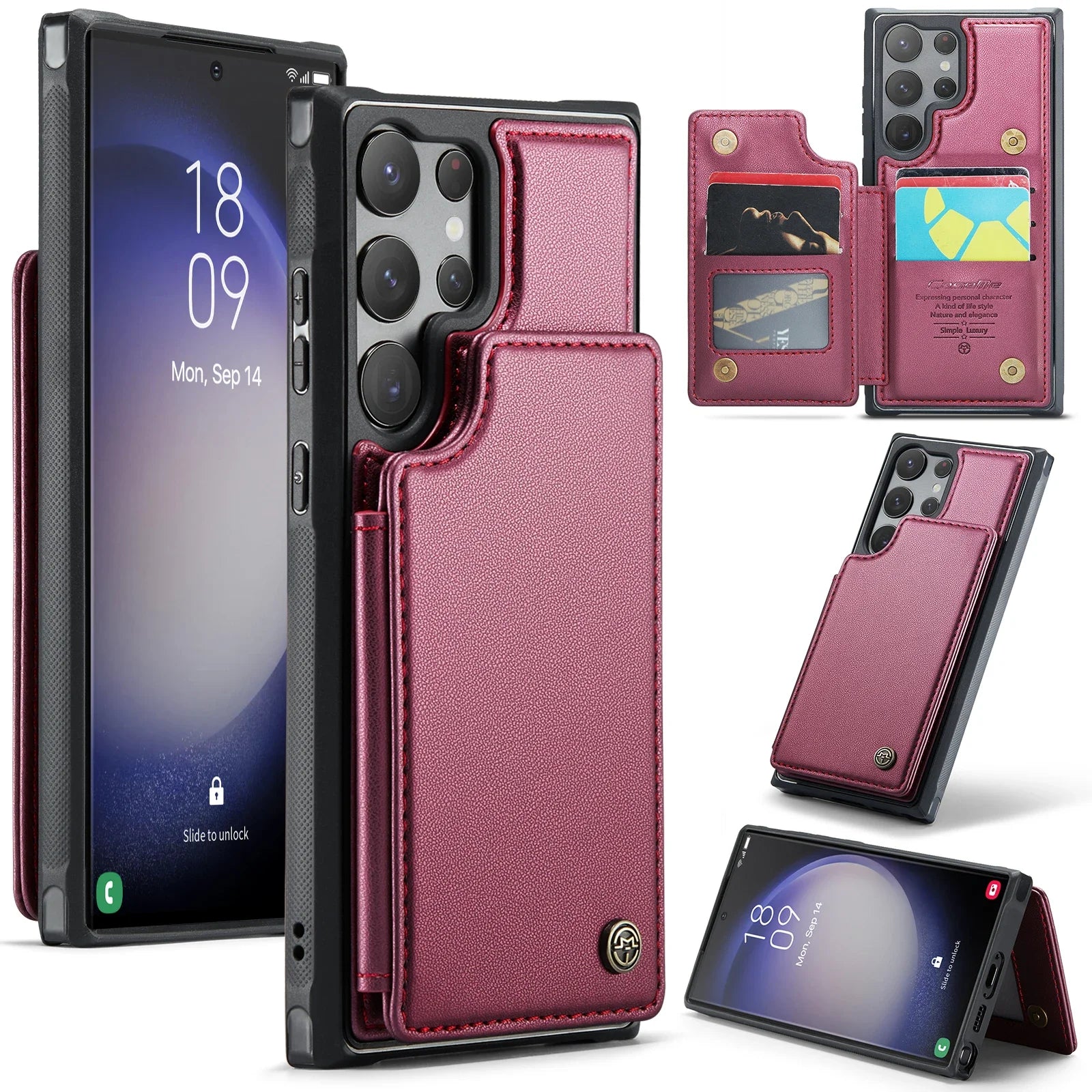 Cards Slot Wallet Leather Galaxy A Case - DealJustDeal