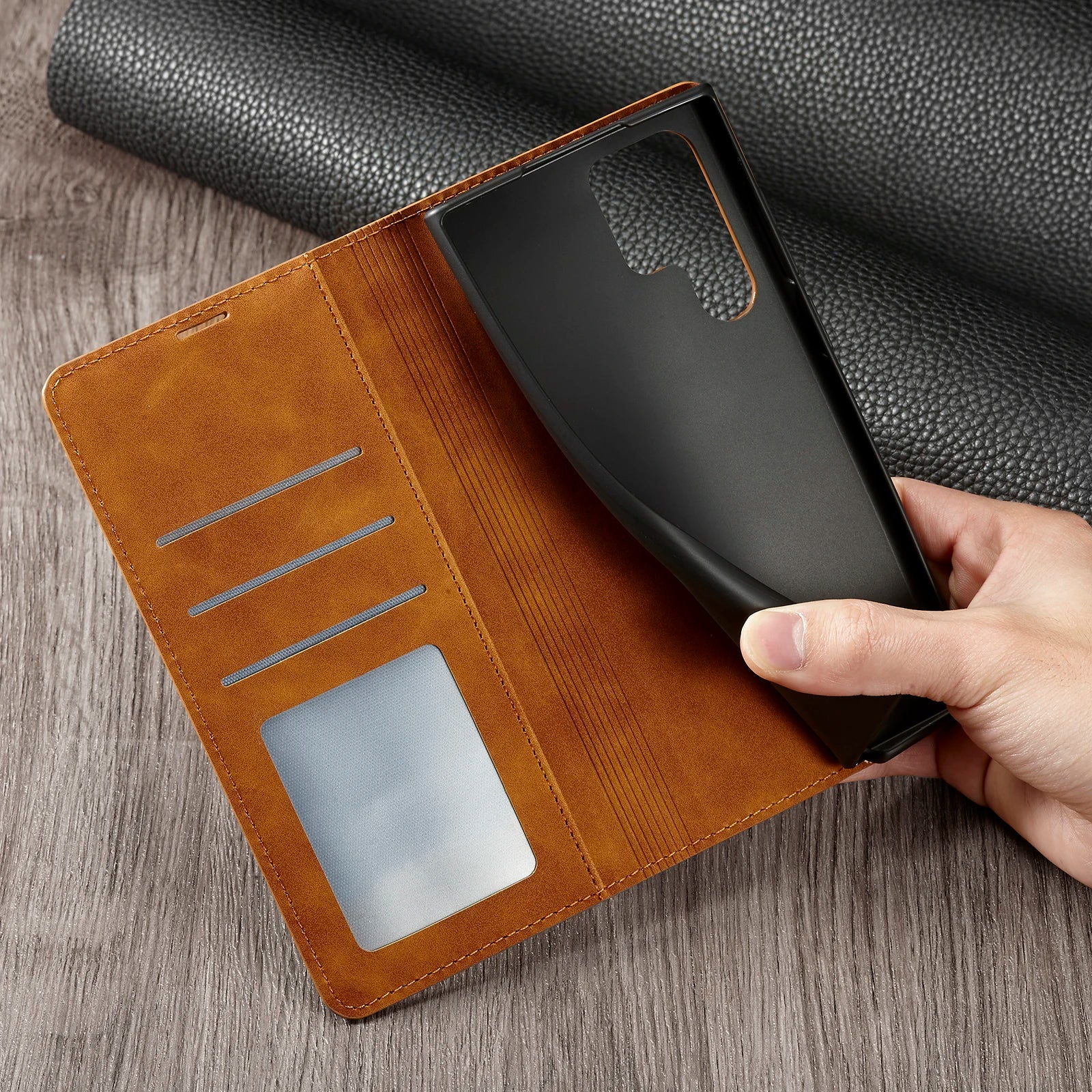 Flip Wallet Leather Galaxy A Case - DealJustDeal