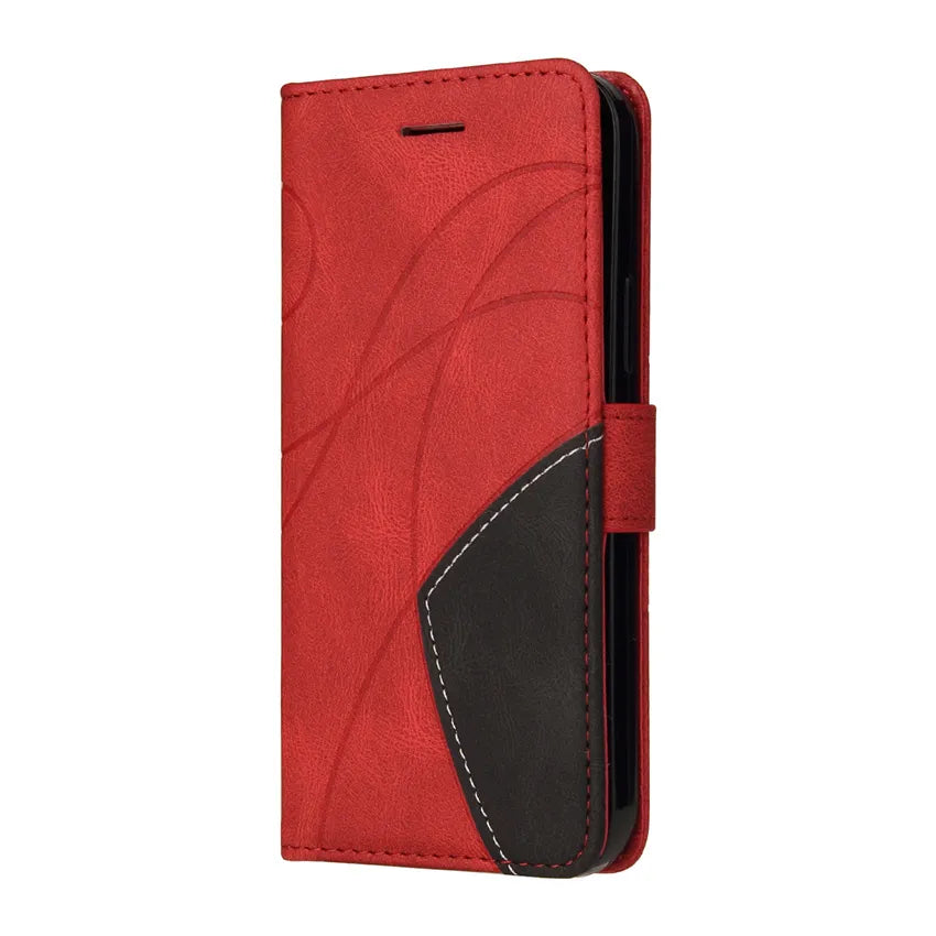 Flip Wallet Line Leather Google Case - DealJustDeal