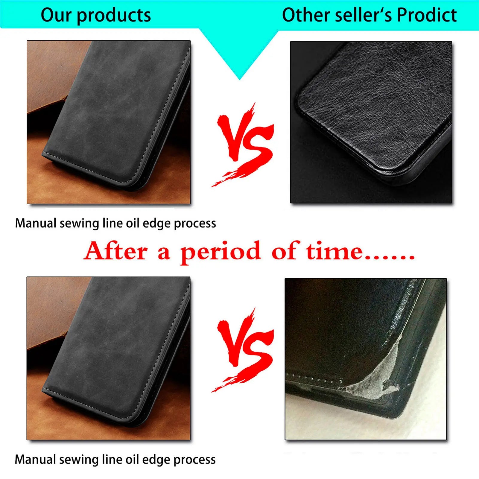 Business Flip Wallet Leather Galaxy A, M, Note and S Case - DealJustDeal