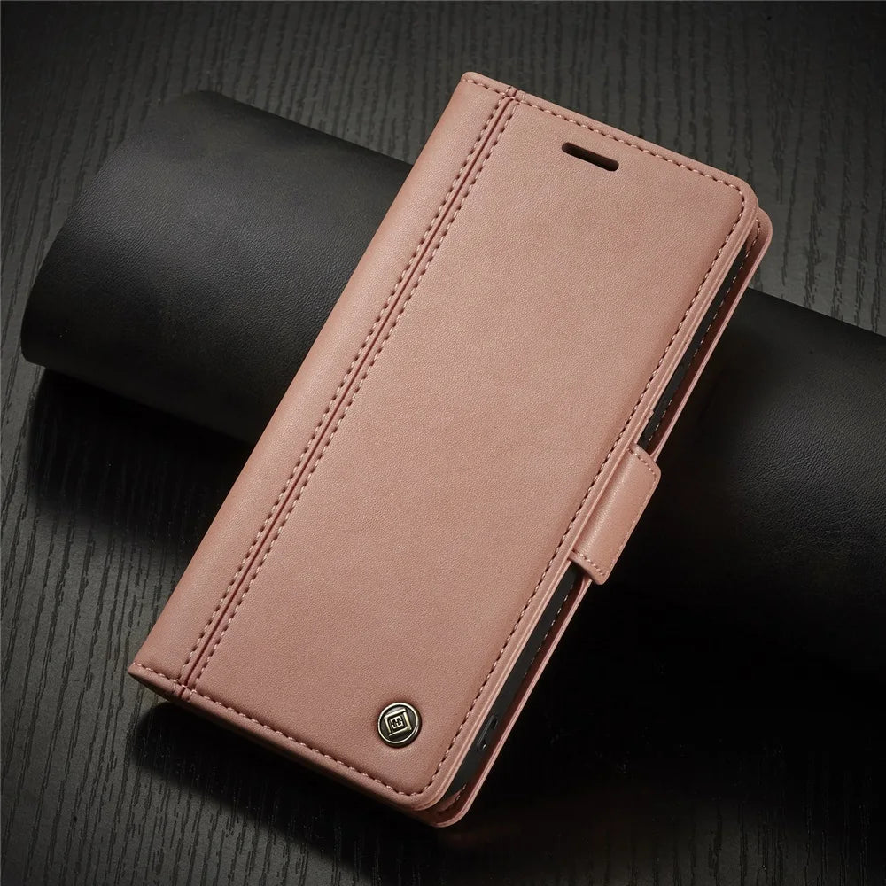 Magnetic Folio Card Slots Flip Leather Wallet iPhone Case - DealJustDeal