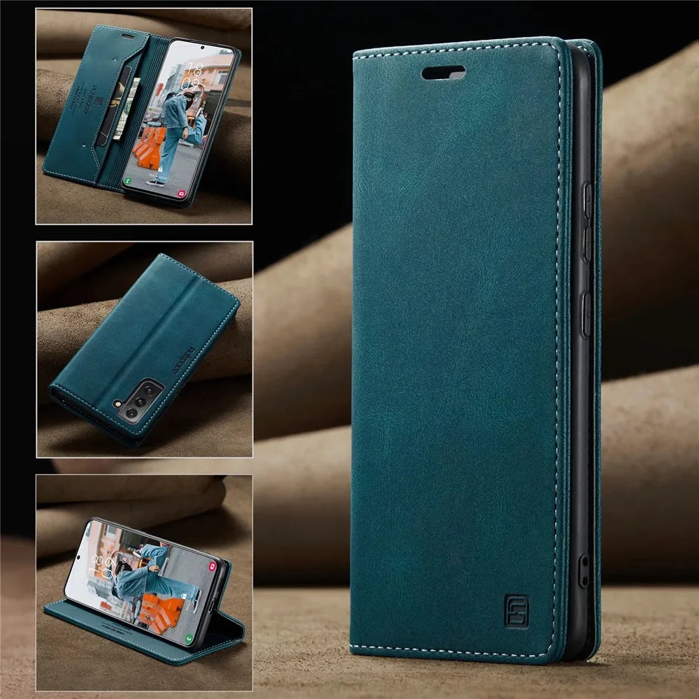 Wallet Folio Flip Leather Galaxy A and S Case - DealJustDeal