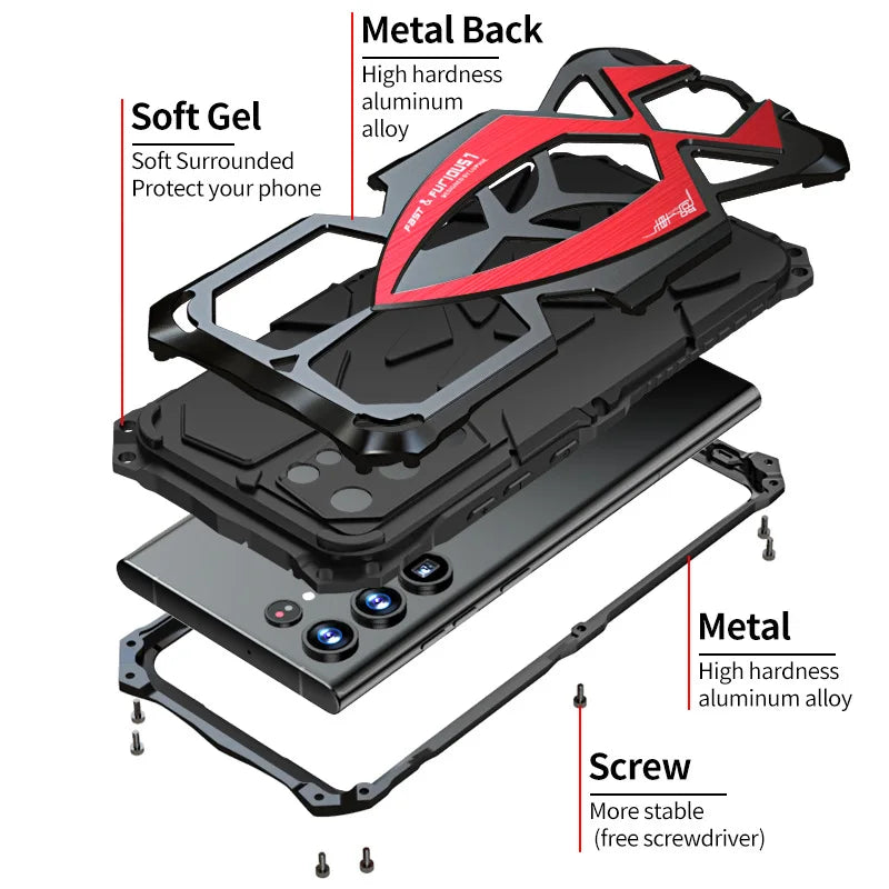 metal Military Shock-absorbing Rubber Full Sturdy Galaxy S Case - DealJustDeal